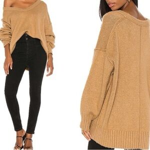 Free People Tan Knit Sweater